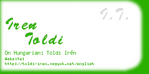 iren toldi business card